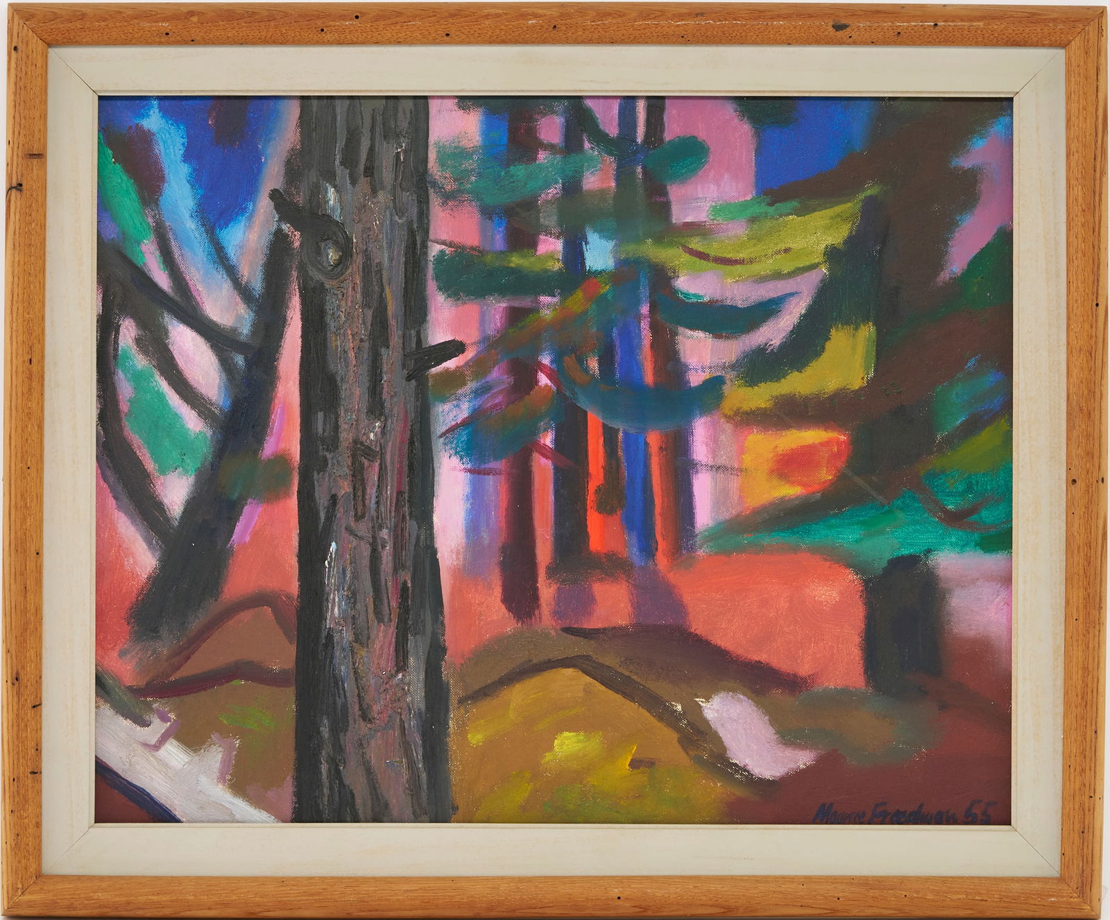 Maurice Freedman Oil Painting, Pine Forest (1 of 16)