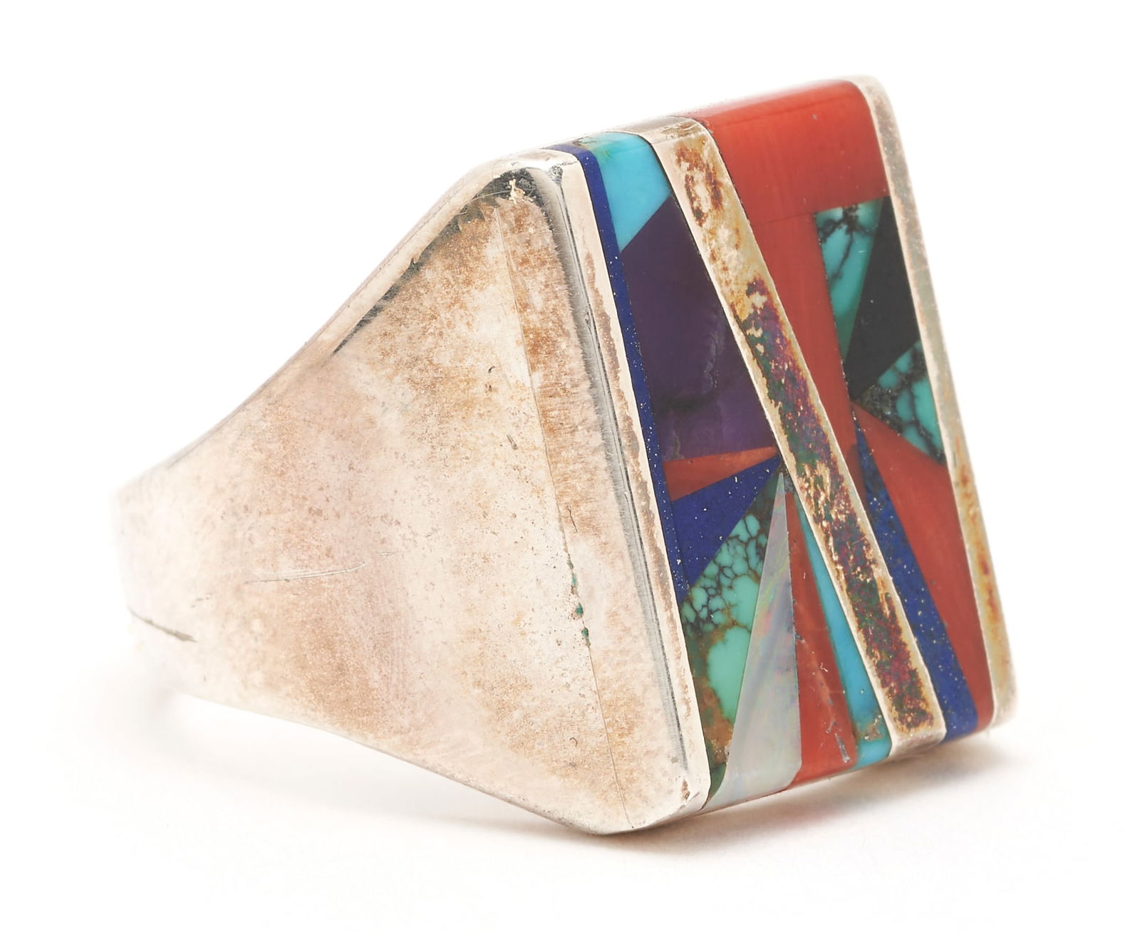 Vernon A Begaye Sterling Silver & Gemstone Ring (1 of 7)