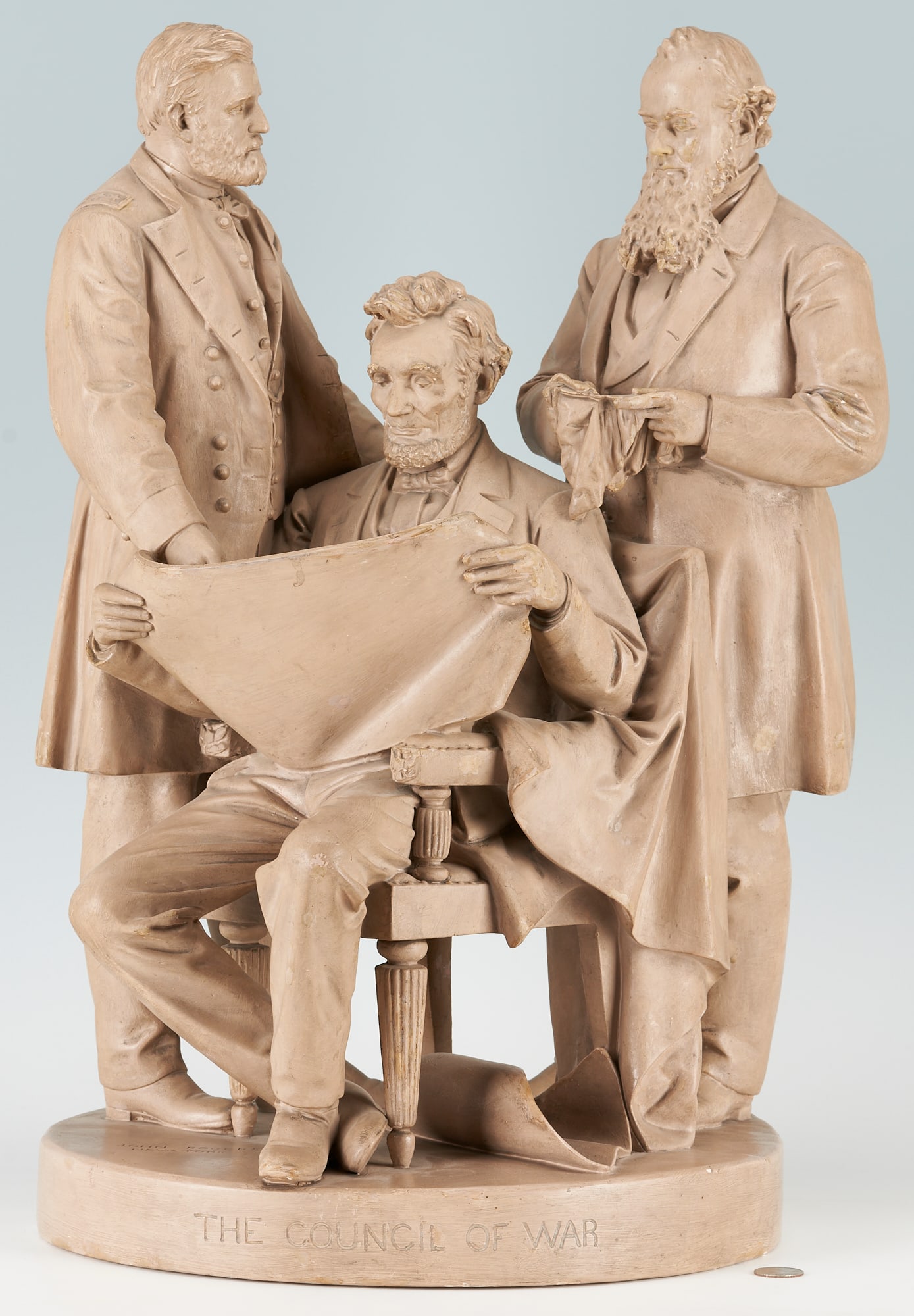 John Rogers Civil War Figural Group, The Council of War (1 of 15)