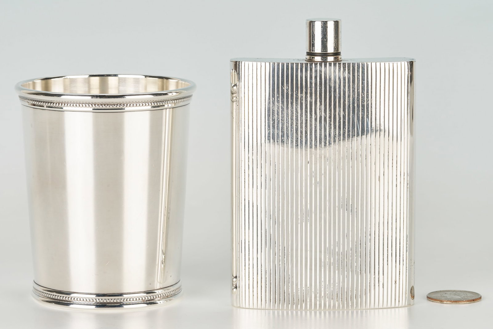 Tiffany & Co. Sterling Flask & Scearce Sterling Julep Cup (1 of 15)