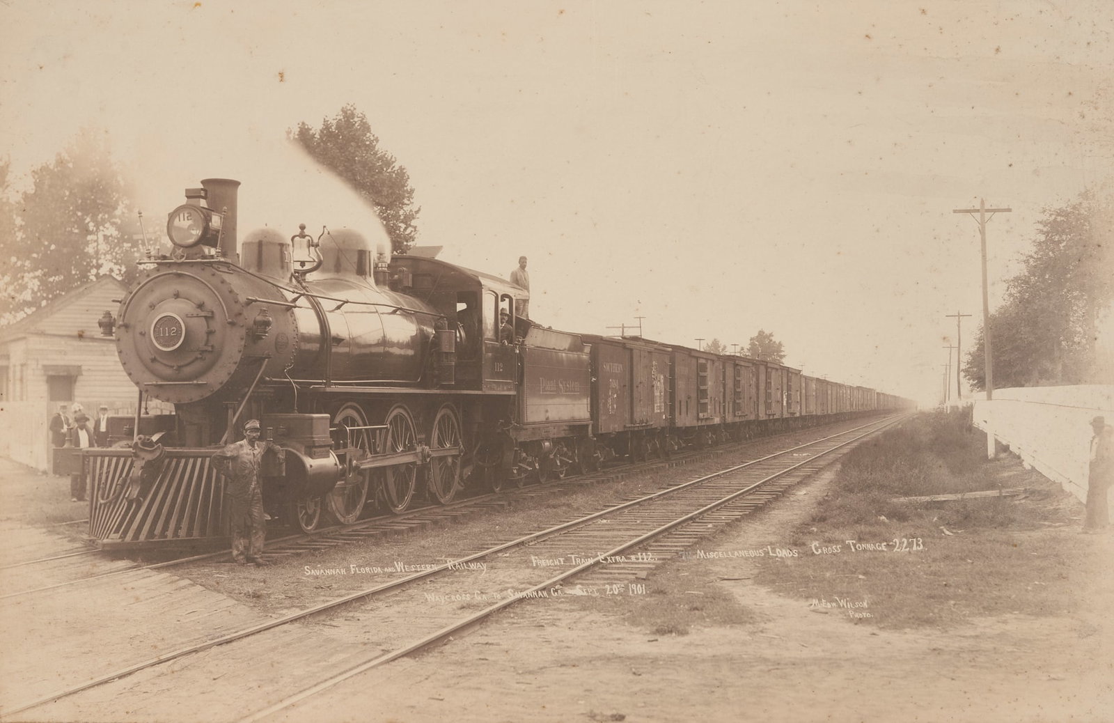 Early photograph of Savannah, Florida & Western Railway Train (1 of 8)