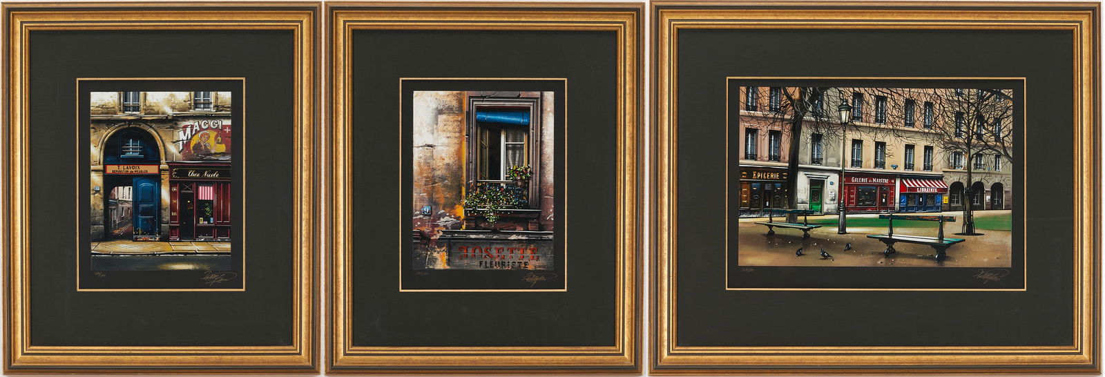 3 Signed Thomas Pradzynski Prints, Windows of Paris, w/ Catalogue Raisonne (1 of 20)