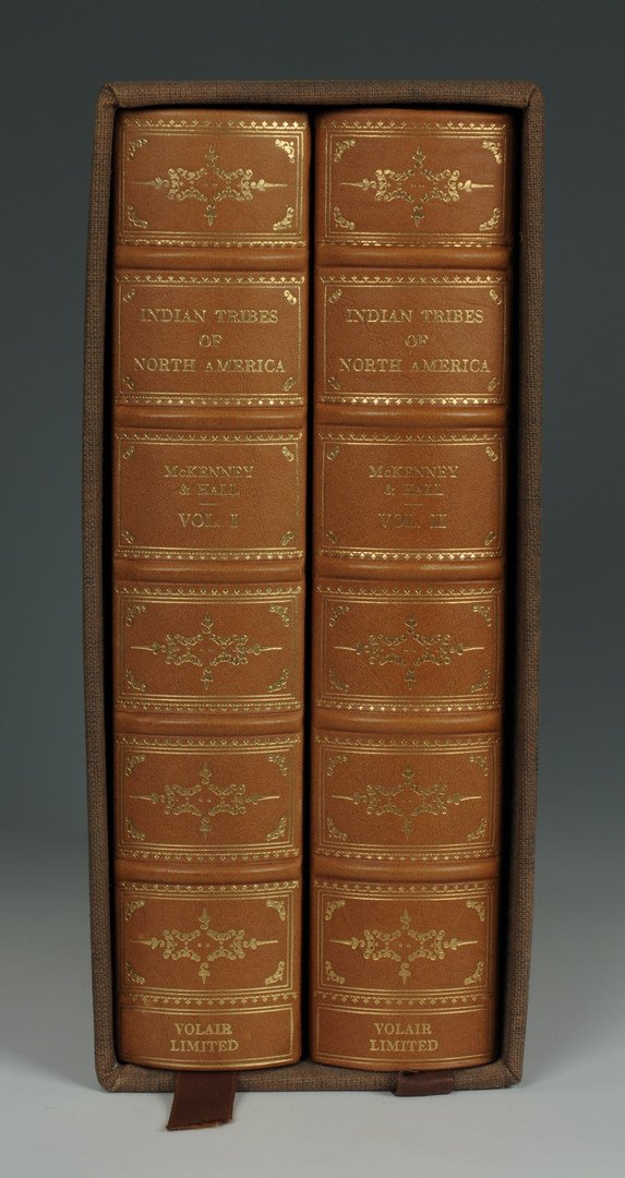 McKenney & Hall Indian Tribes of N. America, 2 Vol: Thomas L. McKenney and James Hall, History of the Indian Tribes Of North America, With biographical Sketches and Anecdotes of the Principal Chiefs. 2 Vols. Kent: Volair Ltd., 1978. Lg 8vo. Full tan le