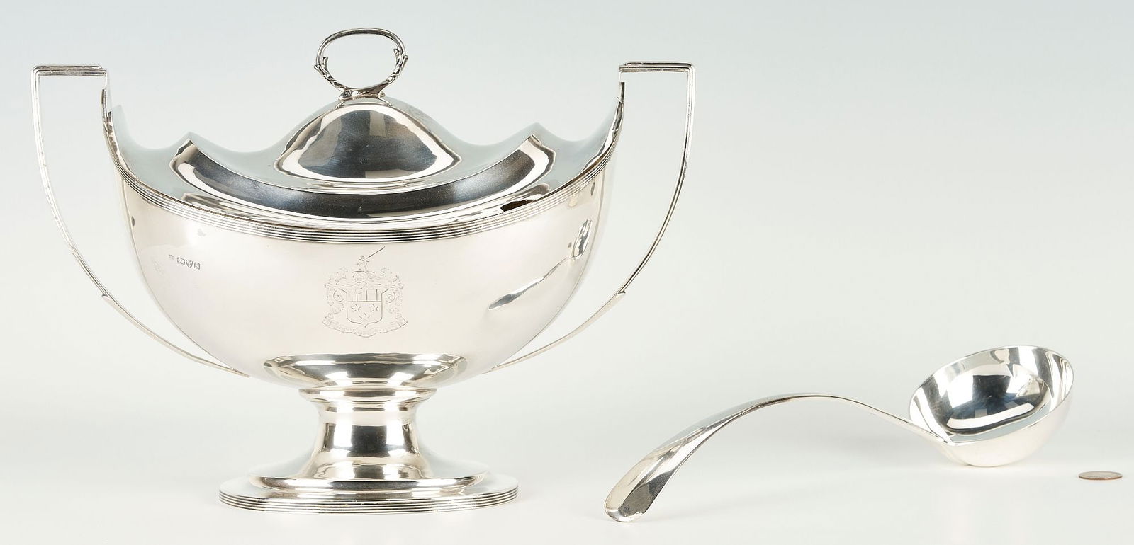 Edwardian Sterling Soup Tureen & George V Soup Ladle (1 of 14)