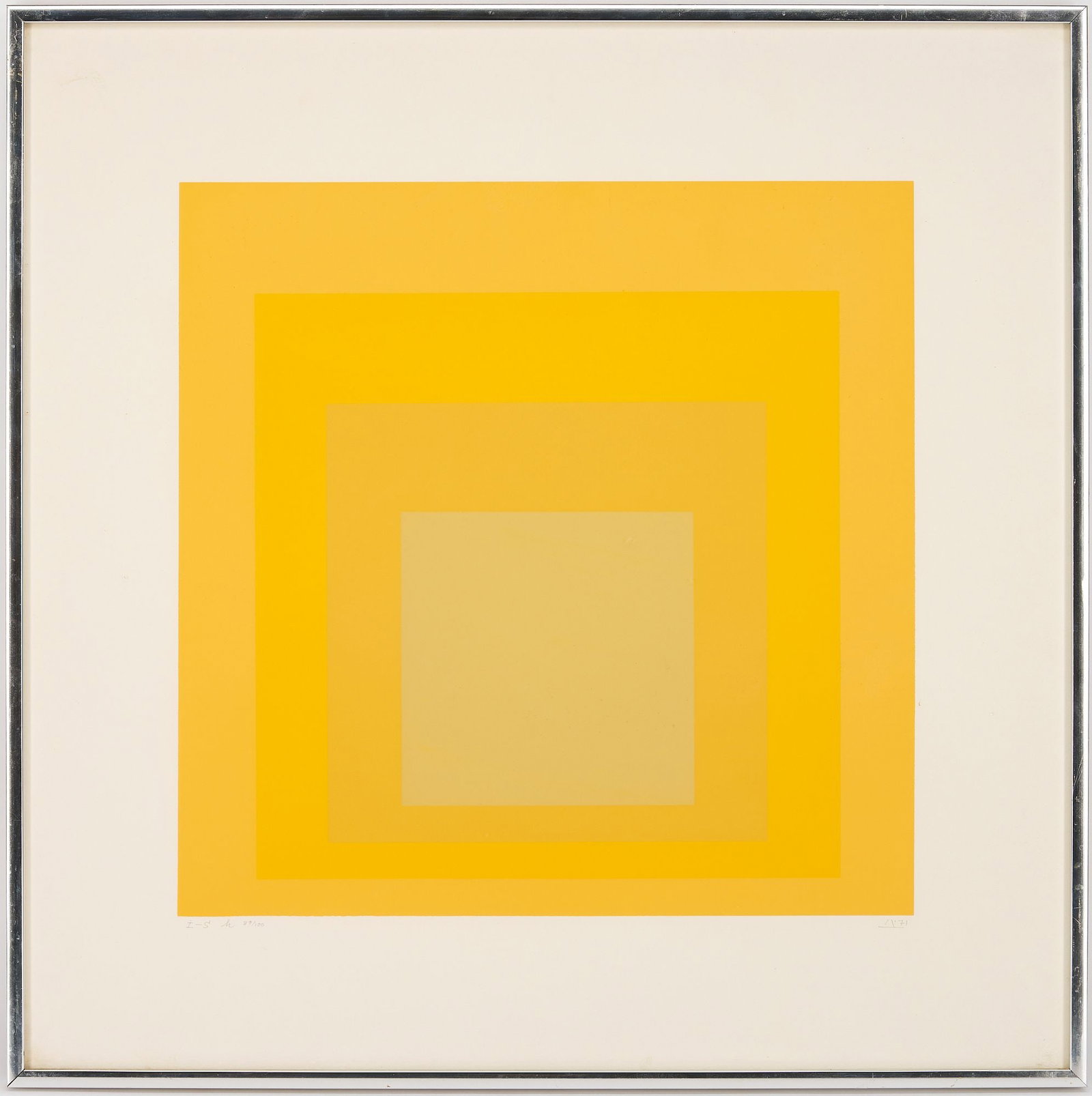 Josef Albers Signed Serigraph, Homage to the Square, I-S h, 1971 (1 of 8)
