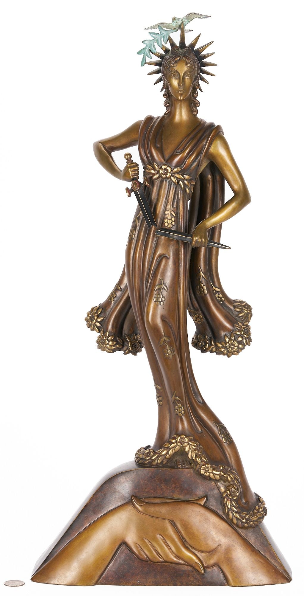 Erte Limited Edition Bronze Sculpture, Peace (1 of 16)