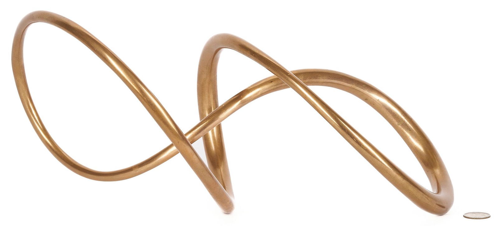 Contemporary Bronze Infinity Loop Sculpture, Signed (1 of 8)