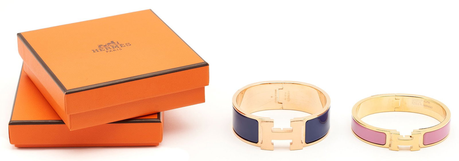 2 Hermes Enamel Classic Logo Bracelets, Clic H & Clic Clac H (1 of 8)
