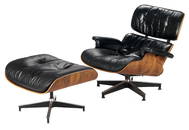 Eames Black Lounge Chair & Ottoman by Herman Miller, Set 2 of 2