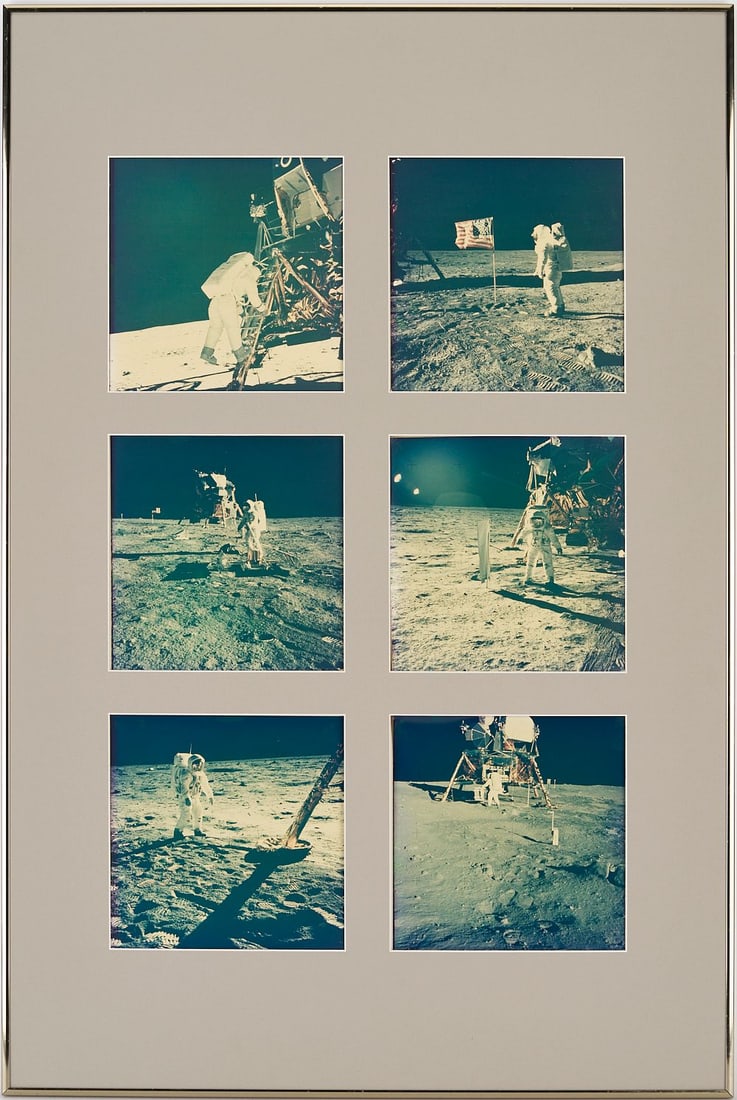 Framed Set of 6 NASA Moon Landing Photos (1 of 10)