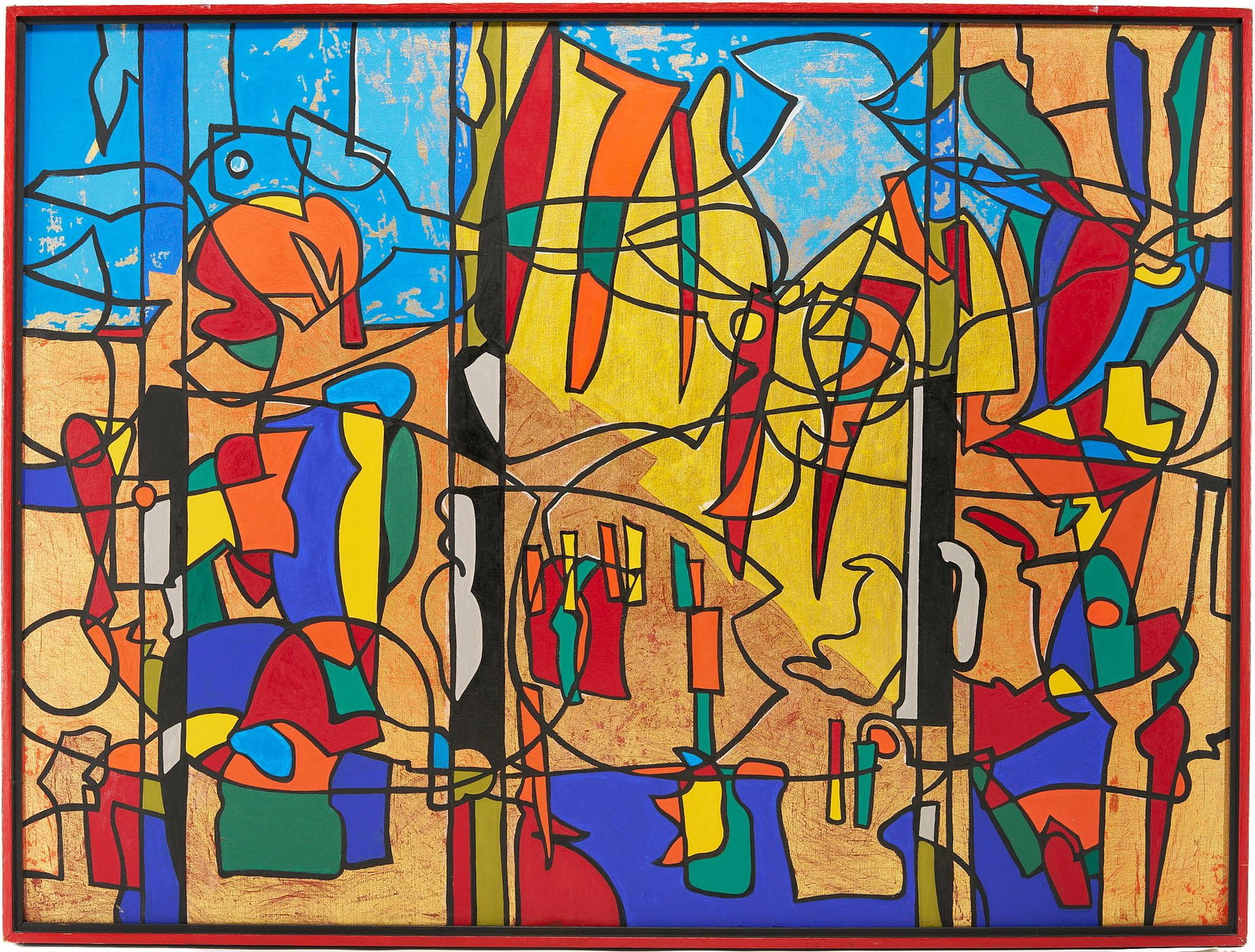 Exhibited Ralston C. Thompson Abstract Painting, Marine Forms (1 of 12)