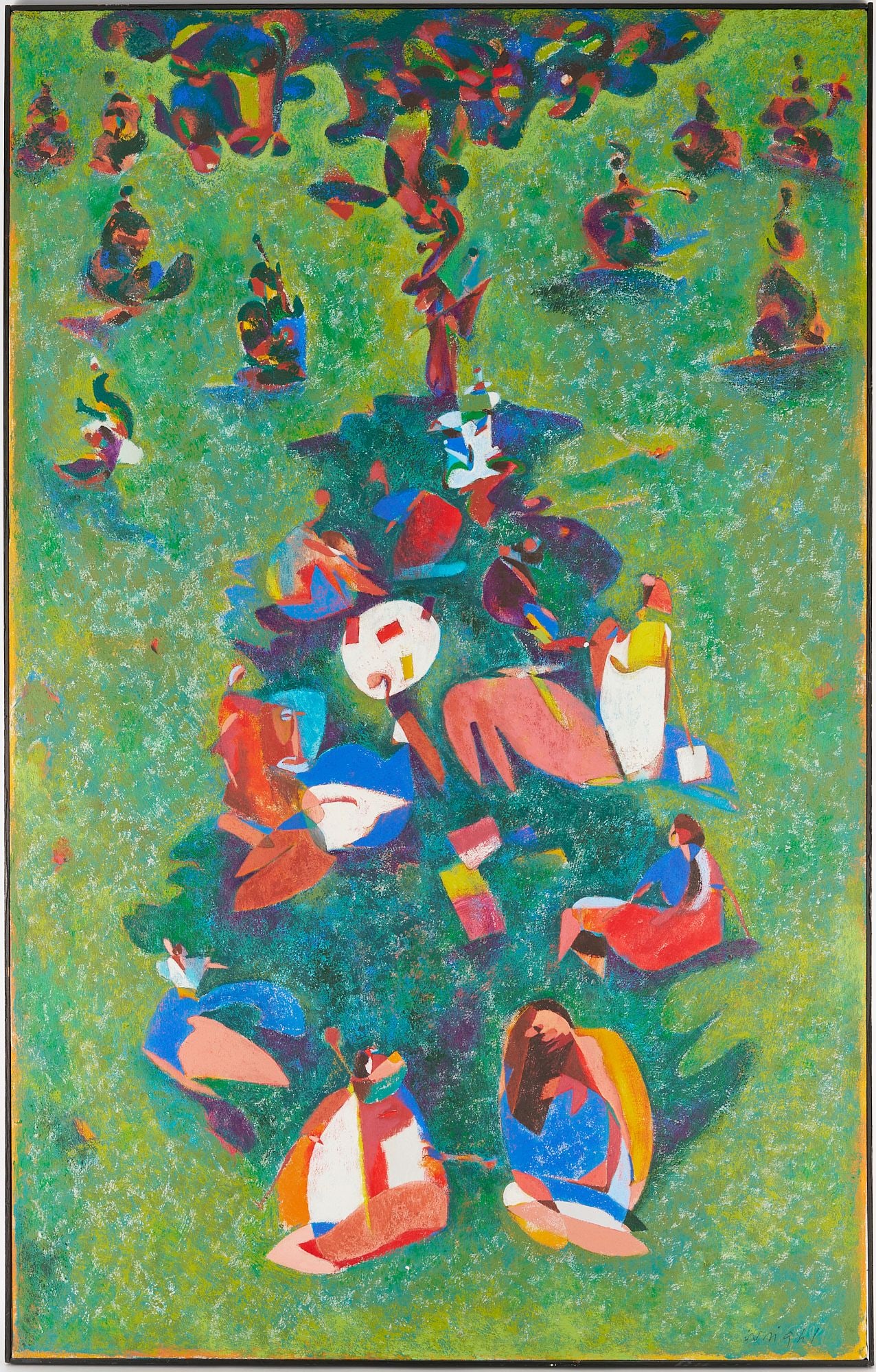 Large Robert S. Wright Abstract Landscape Painting, Kittle Farm (1 of 13)