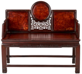 Chinese Late Qing Hardwood Throne Chair