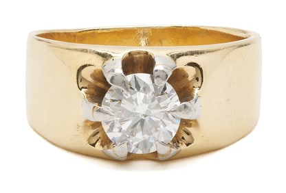 Gent's 14K Yellow Gold & Diamond Ring