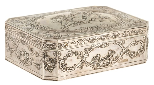 Continental Silver Jewelry Box