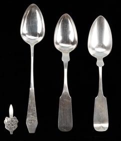 Tennessee Coin Silver Chatelaine & 3 Spoons