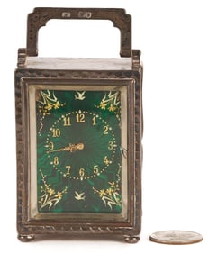 Sterling and Enamel Carriage Clock