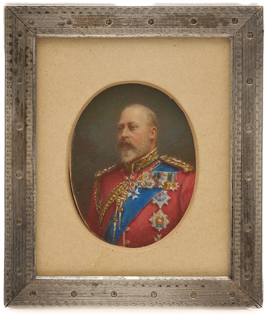 Portrait Miniature of King Edward VII, attrib. Downey (1 of 9)
