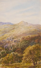 Percy Gray Watercolor Mountain Landscape