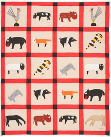 Minnie Adkins Folk Art Animal Quilt, 2 of 2