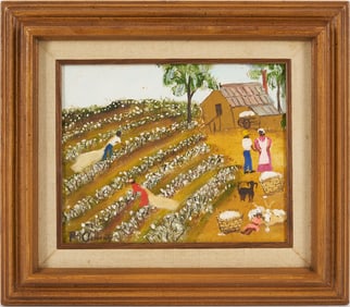 Peti Clements Southern Farm Landscape Painting, The Gin