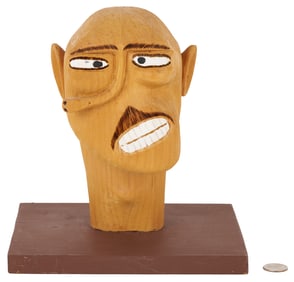 Sultan Rogers Folk Art Carved Head