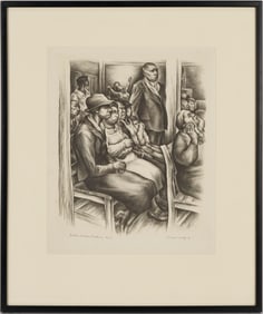 Meyer Wolfe Lithograph, Brother Mathew Preaching