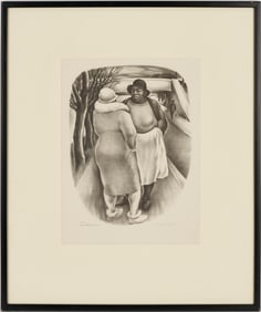 Meyer Wolfe Lithograph, Conversation Piece