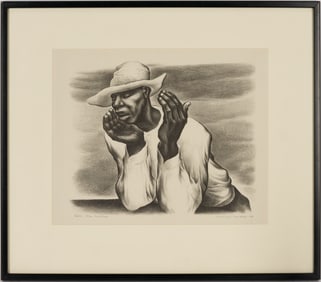 Meyer Wolfe Lithograph, Man Calling