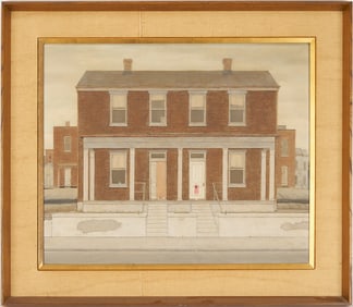 Bill Sawyer O/B, Girl with Cat & Brick House
