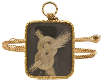 Andrew Jackson Hair in Locket and Portrait Miniature