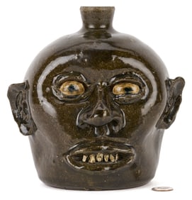 Lanier Meaders Folk Art Pottery Face Jug
