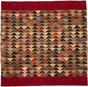 TN Flying Geese Folk Art Crazy Quilt