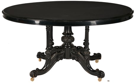 Victorian Ebonized Center Table