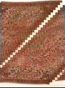 Antique Persian Serapi Carpet, 9' x 12'