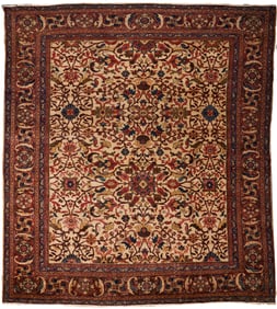 Persian Farahan Sarouk or Mashad Carpet, 12.5 ft x 11.5 ft