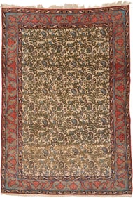 Antique Persian Tehran or Kashan Main Carpet, 9 ft x 6 ft