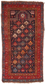 Antique Caucasian Daghestan Village Prayer Rug