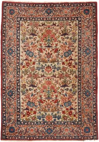 Antique Iranian Isfahan Area Rug