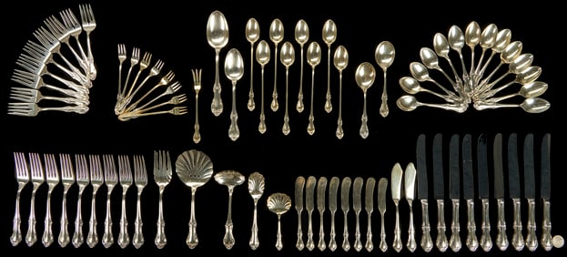 77 Pcs. International Sterling Flatware, Joan of Arc