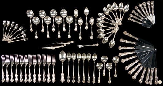 76 Pcs. Reed & Barton Marlborough Sterling Silver Flatware Set