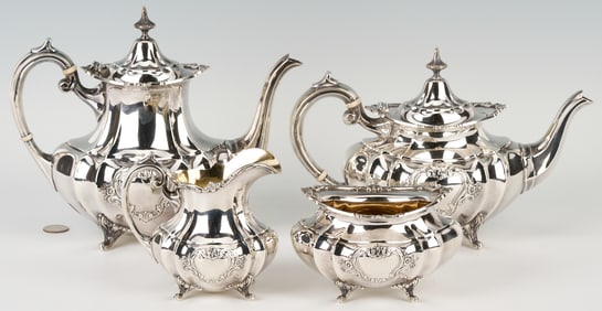 Reed & Barton 4-Pc. Sterling Tea Set, Hampton Court Shield
