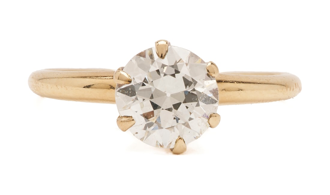 Ladies' 14K Yellow Gold Solitaire Engagement Ring (1 of 7)