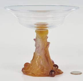 Daum Pate de Verre Glass Coupe, Figues