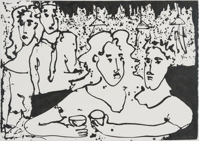 Large Richard Jolley Ink Drawing