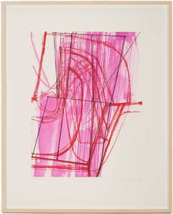 Amy Sillman Abstract Soft Ground Etching, N & V: Amy Sillman (Michigan/New York, b. 1955) abstract color soft ground etching with soap ground & spit bite aquatint, 2007. Signed and dated lower right and numbered 14/20, lower left. Printed by Catheri