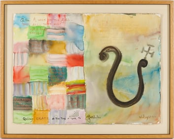 William Wiley Funk Art Watercolor, Quilzy Crate