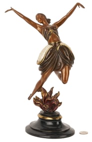 Erte Bronze Sculpture, La Danseuse
