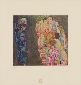 Gustav Klimt Collotype, Life and Death
