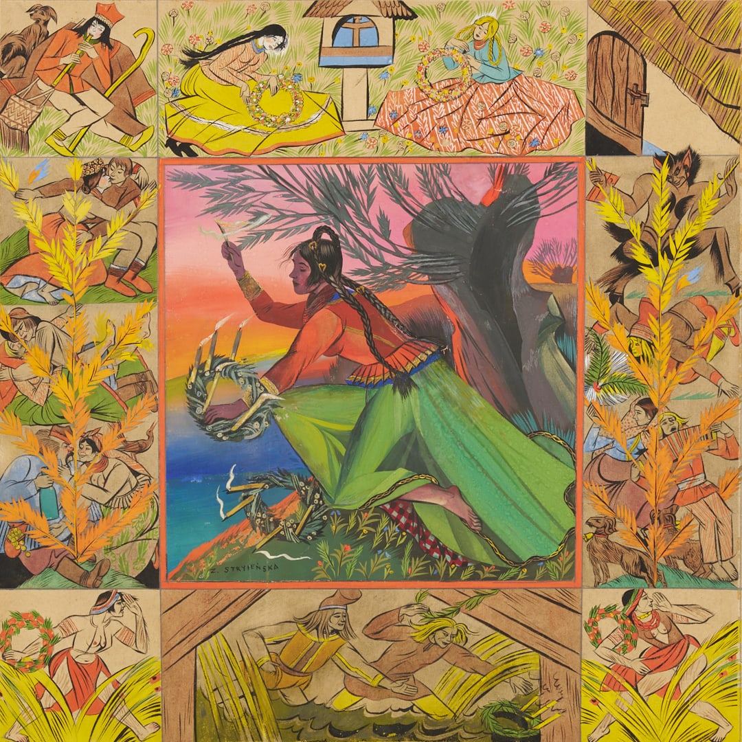 Zofia Stryjenska Painting, Gusla Slowian/Slavic Magic, Wianki (1 of 17)